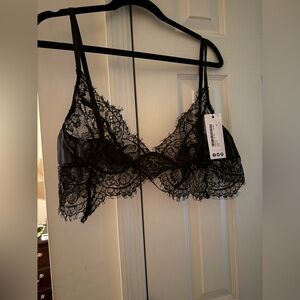 Boohoo Black Lace Bra Intimates